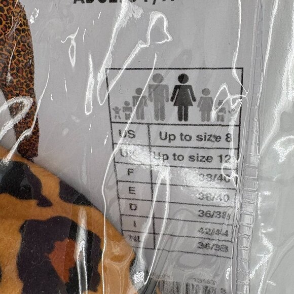 Leopard Zipster Adult Hooded Jumpsuit Pajamas S/M - Picture 3 of 3